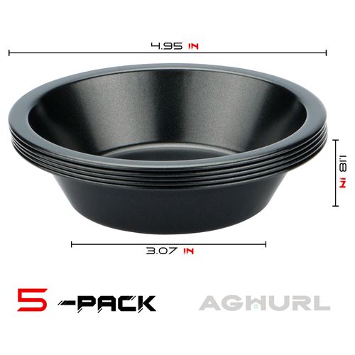 5 inch Mini Pie Pan, 5 Pack Nonstick Small Round Cake Bread and Meat Pie Tins for Oven and Instant Pot Baking