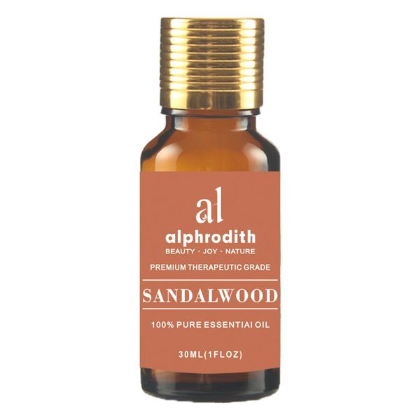 Alphrodith Indian Sandalwood Essential Oil, 30ml, Aromatic, Pure, Undiluted