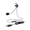 Elecom HS-EP16UBK Headset with Microphone Arm, USB, In-Ear, Wired