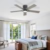 Ceiling Fan with Lights, 48" Low Profile Ceiling Fan with Light and Remote, Flus