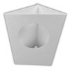 5 Pack A6 White Rounded Top Circle Aperture Card Blanks & Envelopes, Tri-Fold - 300gsm
