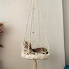 Macrame Cat Hammock Boho Style Hanging Swing Bed Pet Cat Sleeping Bed