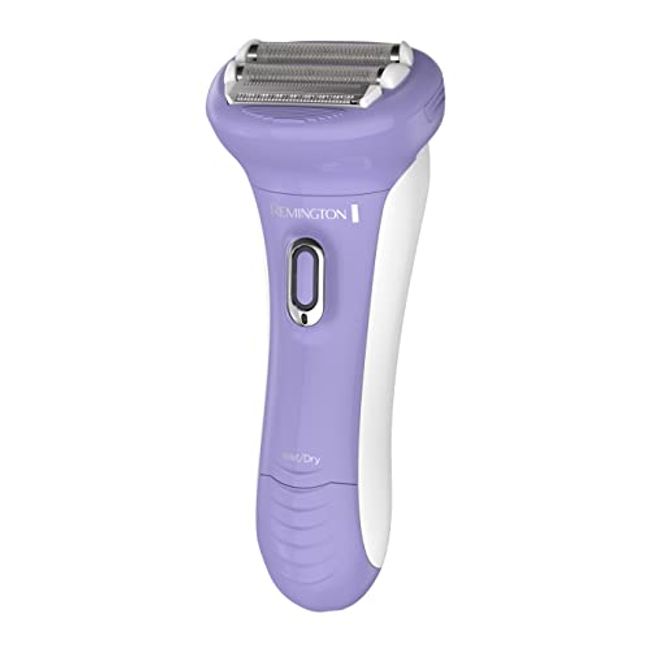 Remington WDF5030A Smooth & Silky Electric Shaver for Women, 4-Blade Smooth Glide Foil Shaver and Bikini Trimmer with Almond Oil Strip, Purple/White