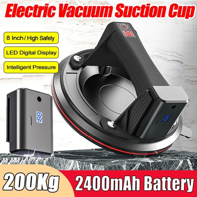 8 Electric Battery Powered Cordless Vacuum Suction Cup, Glass, Granite,  Stone, Marble