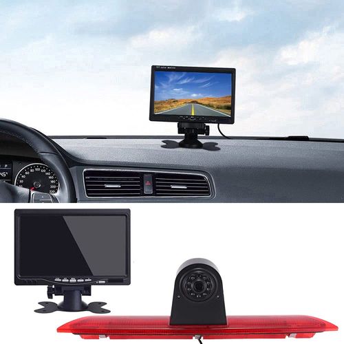 7" LCD Monitor+3rd Brake Light Rear View Backup Camera Third Brake Lamp Reverse Camera for Ford Transit tourneo Custom Jumbo Kasten V363 F150 F250 F350 V636 MK8 2012-2020