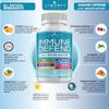 8 in 1 Immune Defense Support, Immunity Vitamins Supplement Booster with Zinc 50mg, Vitamin C Elderberry Vit D3 5000 IU, Turmeric Curcumin & Ginger, Echinacea - Allergy Relief for Kids Adults (2 Pack)