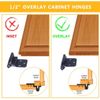 Kitchen Cabinet Hinges Self Closing Face Mount Cupboard Door Hinge Satin Nickel