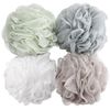 Bath Sponge Shower Loofahs 60g Mesh Pouf Bath Scrunchies Body Wash Puff Pack of 4