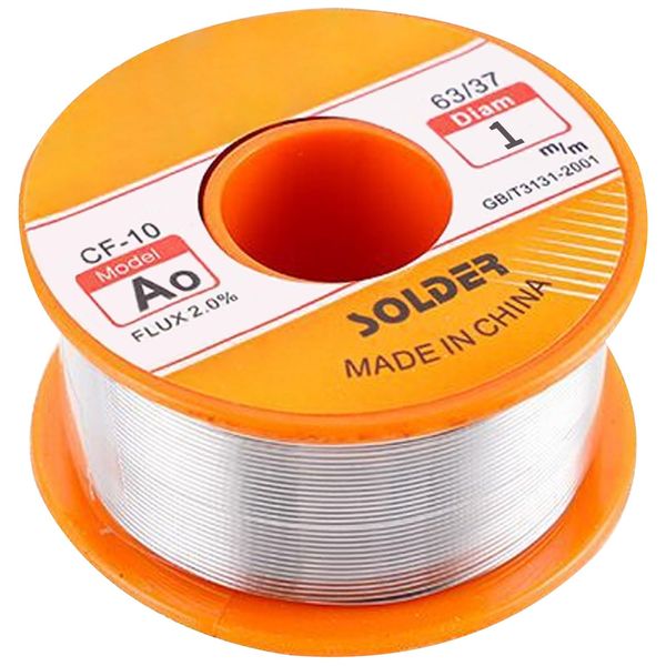 Low Temperature Solder Wire Reel Solder Lead Filled Solder Wire Flux Solder Ultra Fine Low Temperature Solder Welding Supplies Factory Work Supplies Precision Circuits Low Melting Point (0.04 inch