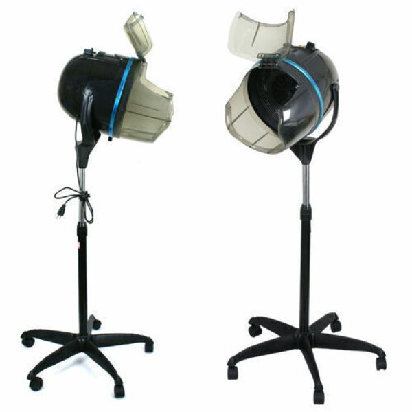 2 PCS Adjustable Hooded Floor Salon Hair Bonnet Dryer Stand Up W/Wheels 1300W