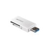 BUFFALO USB 3.0 Micro SD/SD Card Reader, White, BSCR27U3WH
