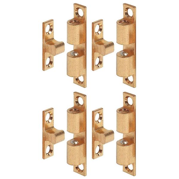 Solid Brass Double Ball Catch Door Cupboard Roller Latch 43mm 49mm 60mm 70mm (4, 49mm)