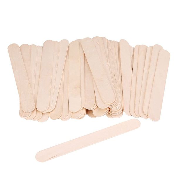 Hair Removal Hard Wax Beans 50pcs Wooden Wax Spatula Tongue Depressor Disposable Facial Mask Hair Remove Cream Applicator Wax Spatula Tongue Depressor Disposable Stick Underarms Back and Chest