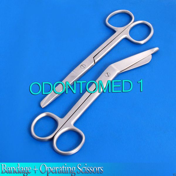 Bandage + Operating Scissors Surgical Instruments