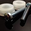Falcon Workshop Supplies 2 HEADBOARD BOLTS COMPLETE WITH PLASTIC WASHER - HEADBOARD FIXING SCREW PACK