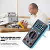 Digital Multimeter, AC/DC 0-50 Handheld with LCD Display Measures Current, Resistance, Continuity, Frequency Tests Diodes, Temperature, Voltage Tester(Blue)