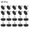 uxcell 30pcs M4 x 8mm Metric Male Thread Knurled Knobs, Thumb Screw Clamping Knobs Grip Plastic Handle Hand Knobs with Threaded Stud, Black