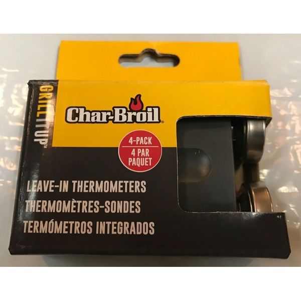 Char-Broil 4-Pack Leave-in Meat Thermometers  #8529