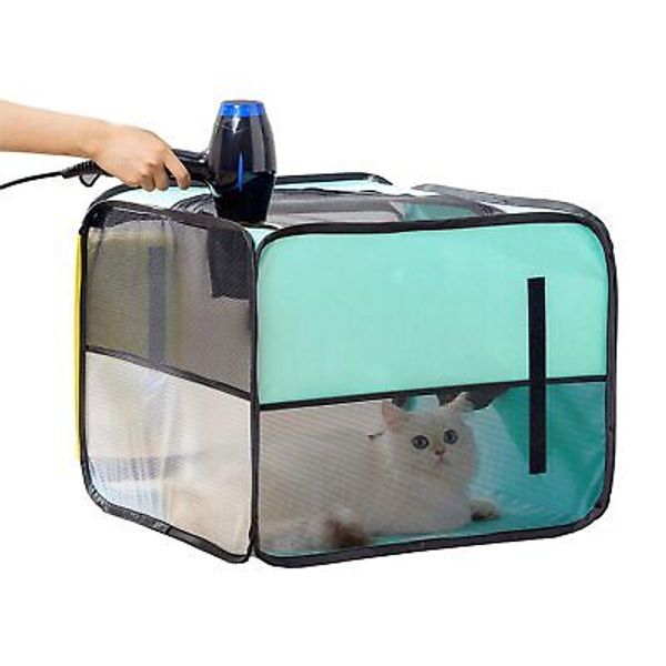 Pet Dog Cat Drying Box | Anti-Hair Flying | Portable Foldable Cat Drying Room...