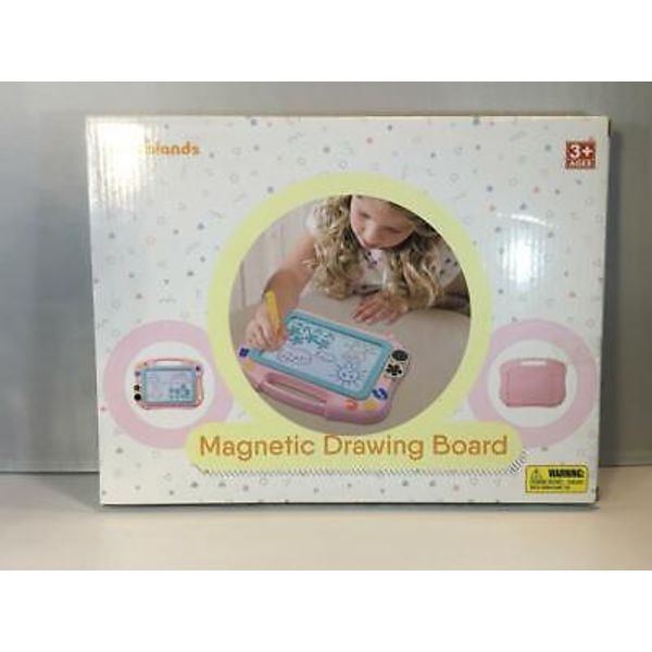 Ikidsislands Pink [Travel Size] Color Magnetic Drawing Board For Kids, Doodle