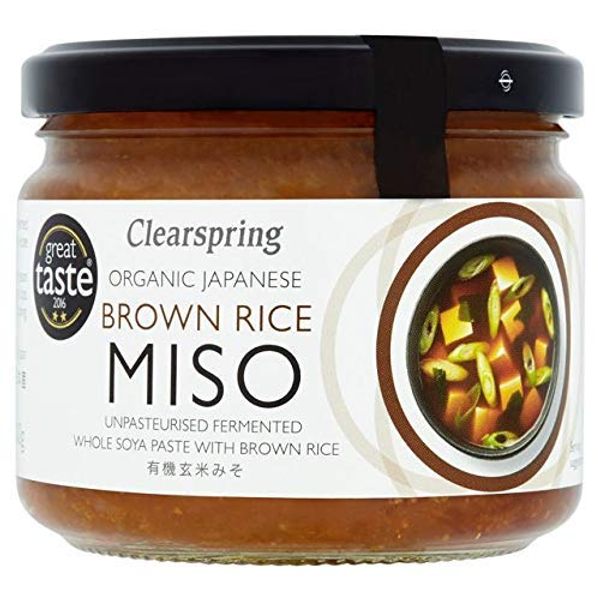 Clearspring Japanese Unpasteurised Brown Rice Miso Paste 300 Grams (Pack of 6)