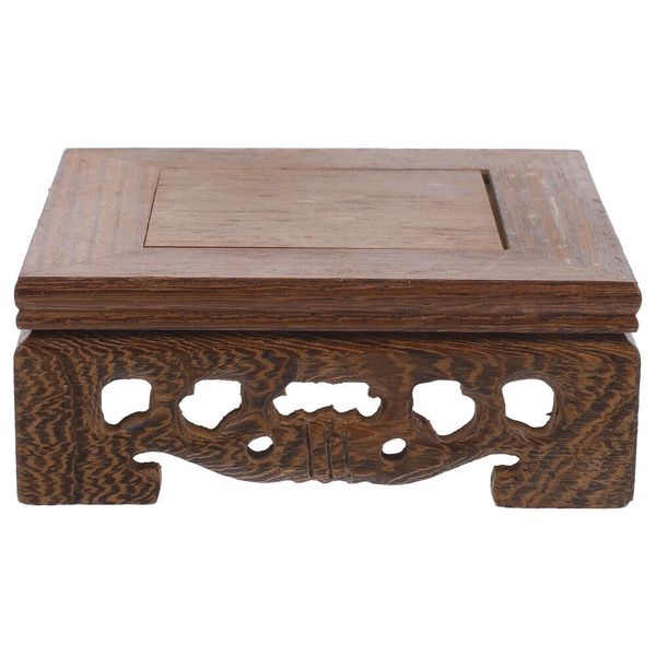 Bonsai Display Carved Wood Lifting Base Pet-friendly Plant Stand