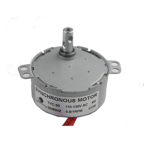 CHANCS TYC-50 110V AC Small Low Speed Synchronous Motor 0.8/1 RPM CCW Turntable Gear Box for Microwave Oven