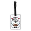 Gift Base Crazy Christmas Pudding Man Snowflakes Visual Luggage Tag with Black Strap