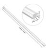 sourcing map 6mmx6mmx250mm Transparent Clear Solid Acrylic Square Rod PMMA Bar 4pcs
