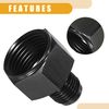 Partuto 2 Pcs AN10 to AN6 Universal Flare Reducer Fitting - Metal Black