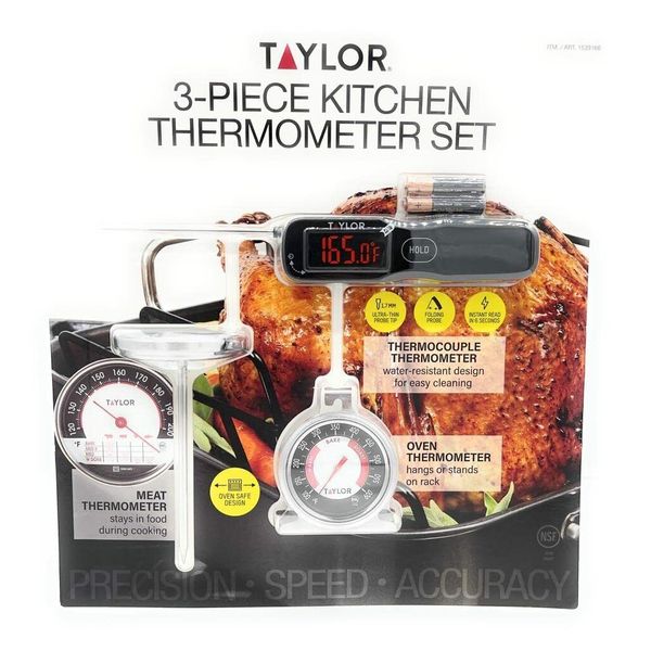 Taylor 3-PIECE KITCHEN THERMOMETER SET BRAND NEW RETAIL PACKAGE