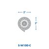 Wall-mounted chrome filter shower head by Culligan