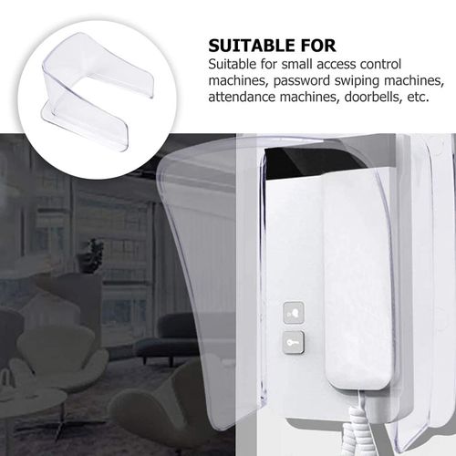 Weatherproof Doorbell Rain Cover, Clear Plastic Cover for Blink, Nest Video Doorbells, Protects Against Rain and Sun, Transparent Plastic Doorbell Protector Cover