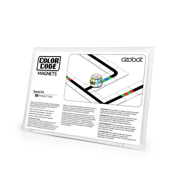 Ozobot Color Code Magnets Speed Kit: Interactive Coding Learning Tool for Kids Ages 3+, Enhances Logic & Problem-Solving Skills, 18 Tiles, Evo & Color Codes Magnets Base Kit Required Not Included