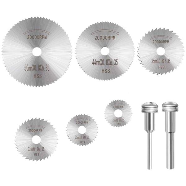 DMAND Slitter Blade, Circular Saw Blades, High Speed Steel Cutting Disc, Mini Router Accessories, Metal, Woodworking Blades, Cutting Tools, Set of 6