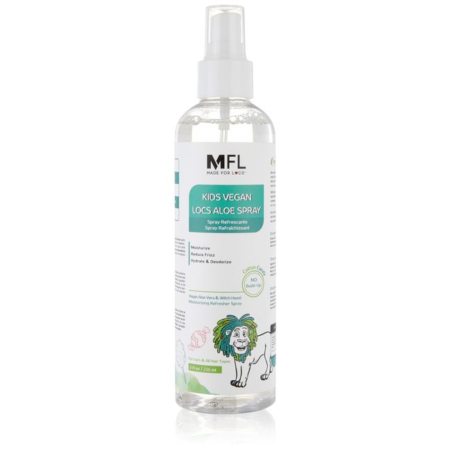 Kids Vegan Locs Aloe Refresher Spray | Cotton Candy Scent | 8 oz