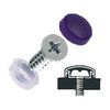 CRL Black Flat Small Snap Cap Screw Covers - Package of 100