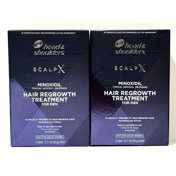 2-PACK Men's Head & Shoulders ScalpX Hair Regrowth Treatment EXP:05/23