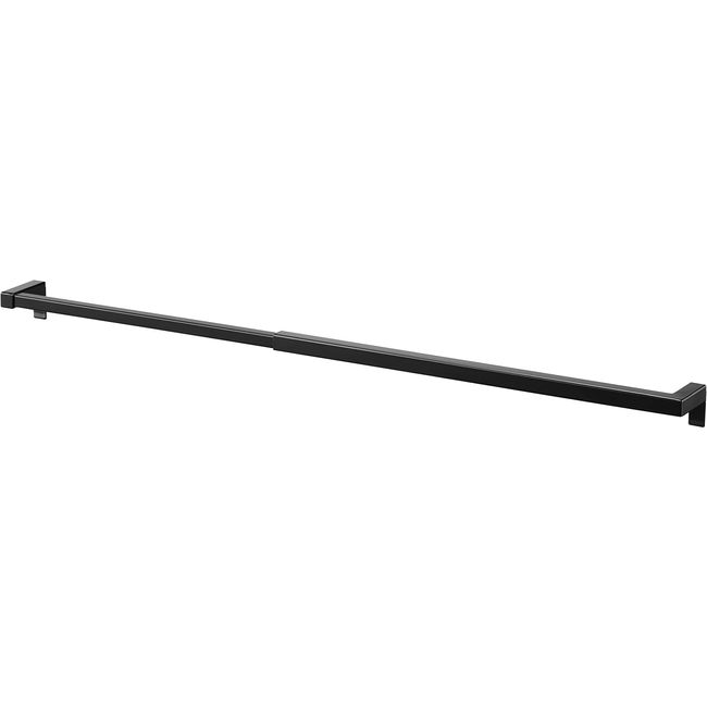 Yamazaki 5693 Extendable Long Towel Hanger Bar, Black, Approx. W16.5 - 29.9 x D 3.9 x H 2.8 inches (42 - 76 x 7.4 - 8.5 x 5 cm), Tower, Kitchen Storage, Towel Rack, Kitchen Accessories