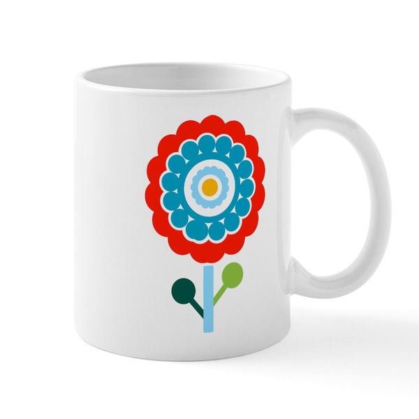 CafePress Bright Flower Mug 11 oz (325 ml) Ceramic Coffee Mug