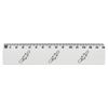 'Platypus' 15cm (6 Inch) White Plastic Ruler (RL00039097)
