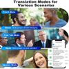 144 Language Translator Earbuds Bluetooth 5.3 Two Way Instant Translation Device