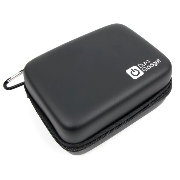 DURAGADGET Premium Hard Shell EVA Box Case in Black with Carabiner Clip & Twin Zips - Compatible with TomTom Start 25 5 inch Sat Nav (UK and Ireland Maps)
