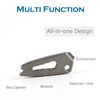 Hamans Titanium EDC Multi Tool Keychain with Spanner Driver Lever Function (Gray)