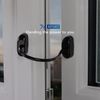 XFORT Cranked Locking Window Handle Installation Kit in Polished Chrome, Left Hand UPVC Window Handle Replacement, Offset Lockable Window Lever