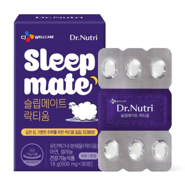 CJ Wellcare Dr.Nutri Sleep Mate Lactium Sleep Supplement, 30 tablets, 1ea