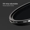 Urth 37 mm Variable Neutral Density Filter ND2-400 (1-8.6 Stop) ND Filter
