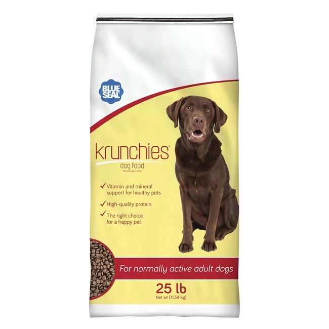 Blue Seal Kent Nutrition Krunchies Adult Dog Food 25 Lbs. No Soy, No Artificial Colors or Preservatives, Nutritionally Complete with Added Vitamins and Minerals