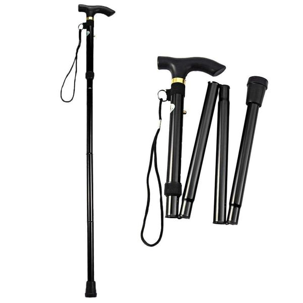 Gimbles® New Lightweight Easy Folding Aluminium Cane Height Adjustable Walking Stick