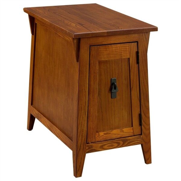 Leick Furniture Favorite Finds Mission Cabinet Wood End Table in Brown/Russet